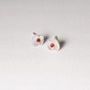 Ma Petite Fleur Earrings Sterling Silver Earring Garden of Desire Carnelian (Red) 