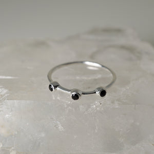Onyx Stack Ring Sterling Silver Ring Garden of Desire 
