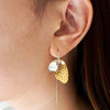 Petals on the Wind Silver and Gold Earrings Sterling Silver Earring Garden of Desire 