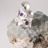 Petals Silver Ring with Amethyst Sterling Silver Ring Garden of Desire 