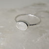 Rainbow Moonstone Stack Ring Sterling Silver Ring Garden of Desire 