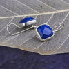 Squares of Blue Lapis Earrings Sterling silver earring Garden of Desire 