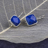 Squares of Blue Lapis Earrings Sterling silver earring Garden of Desire 