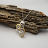 Tree from the window necklace Sterling Silver Earring Garden of Desire Silver and Gold 