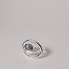 Twist Turn Ring Sterling Silver Ring Garden of Desire Labradorite (Muticoloured) 