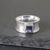 Wave Ring with Gems in Silver Sterling Silver Ring Garden of Desire 10 Iolite 