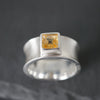 Wave Ring with Gems in Silver Sterling Silver Ring Garden of Desire 9.5 Citrine 