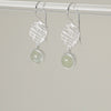 Weave Drops Gem Earrings Sterling Silver Earring Garden of Desire Prehnite (Light Green) 